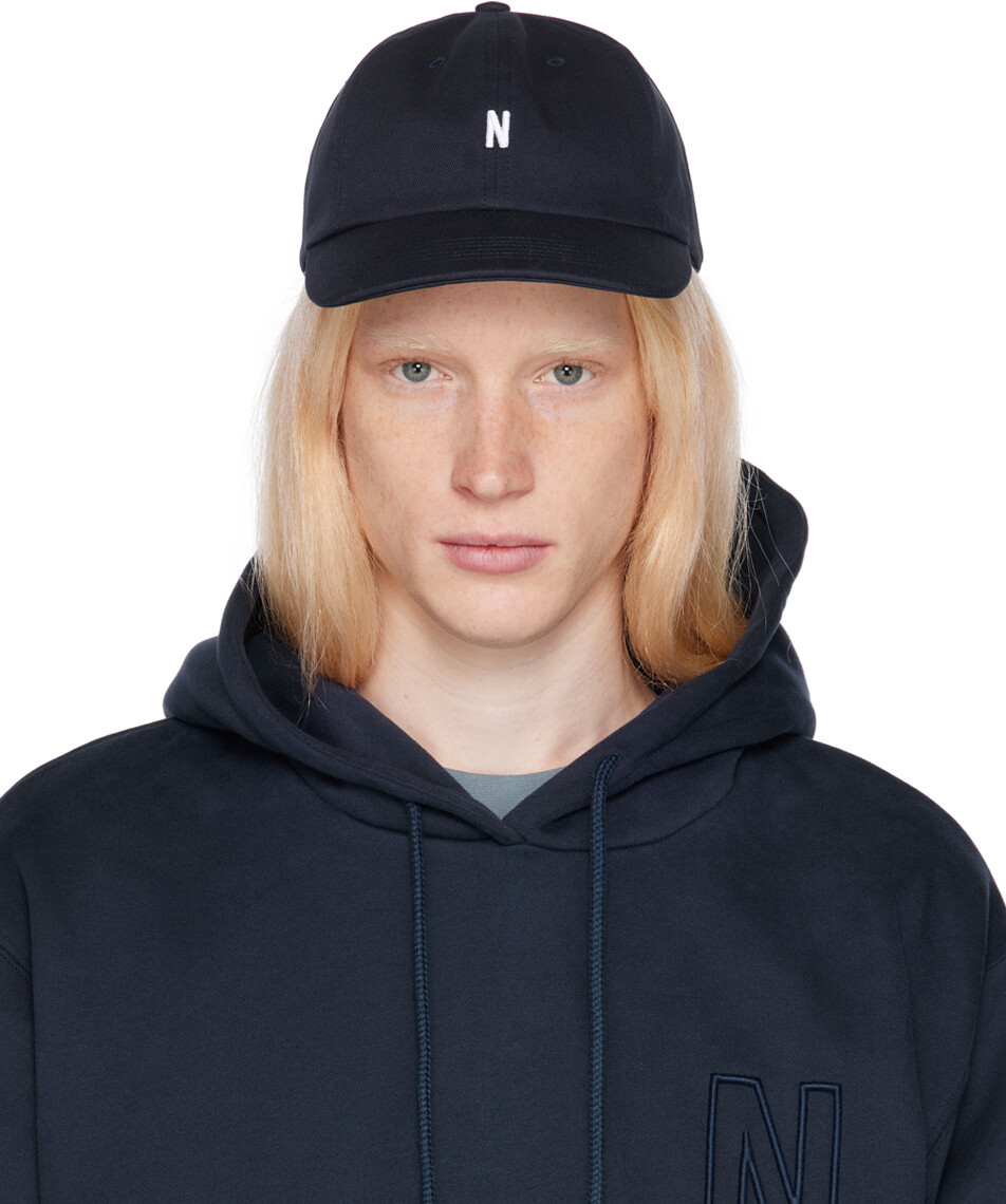 

Темно-синяя спортивная кепка из твила Norse Projects