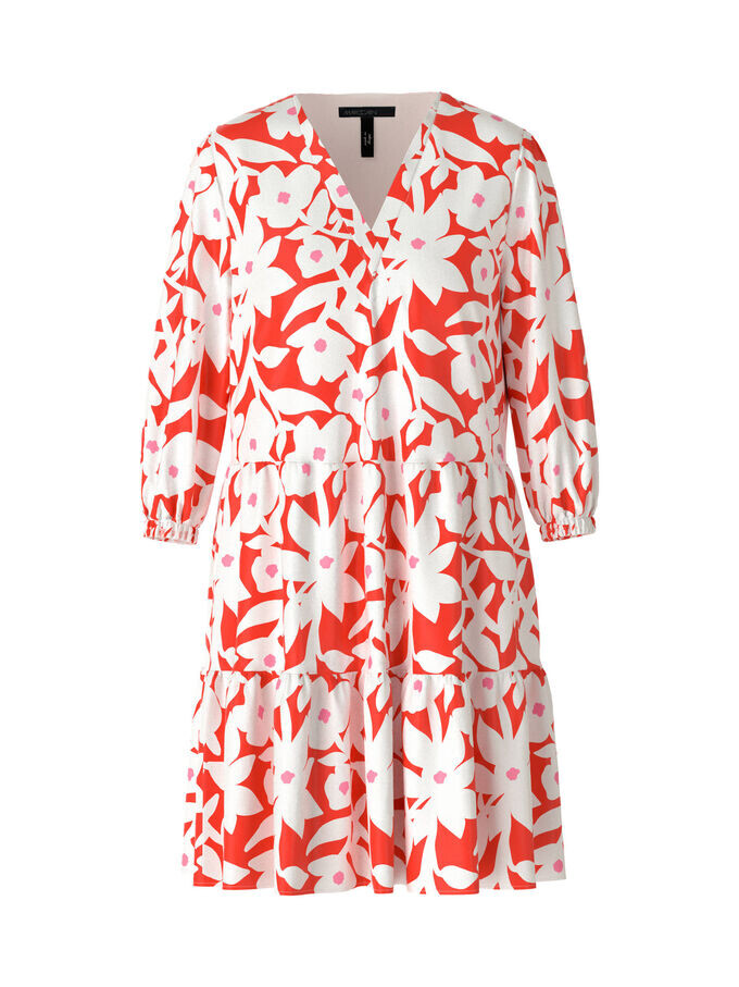 

Короткое ярусное платье из вискозы Marc Cain, красный