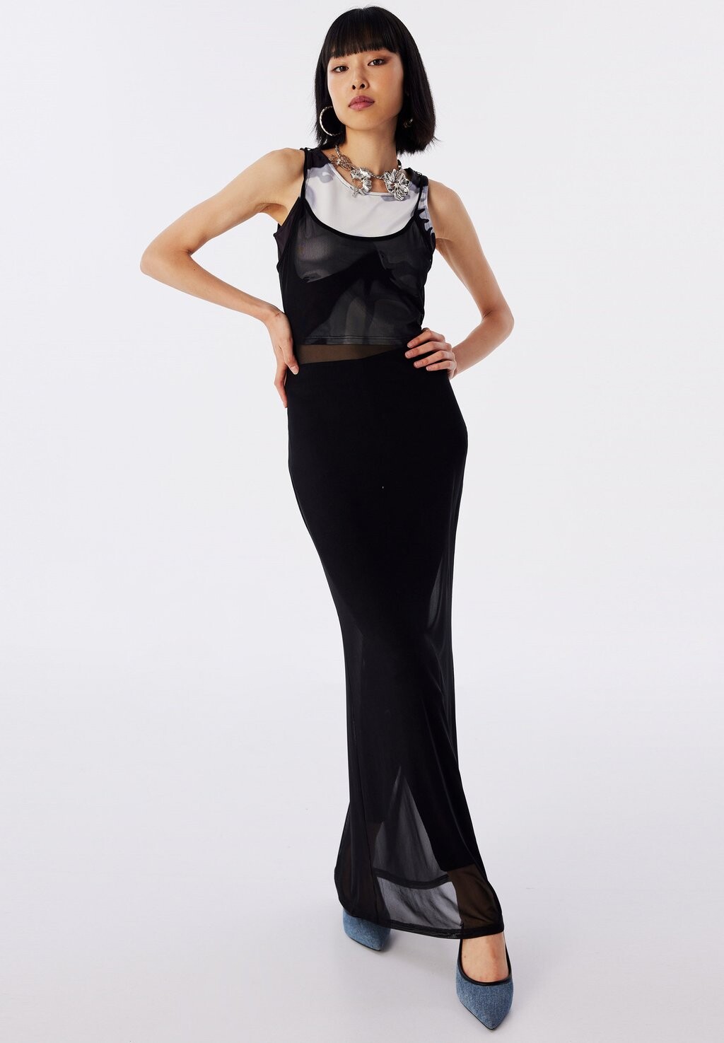 

Длинное платье REGULAR FIT Twist, черный