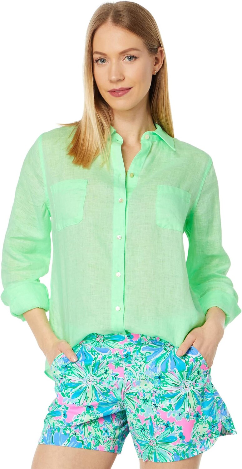 

Рубашка Sea View Button-Down Lilly Pulitzer, цвет Pistachio Green