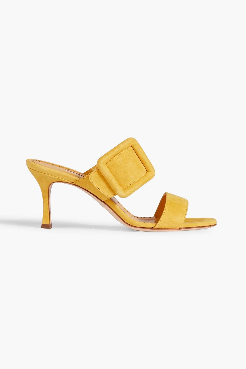 

Замшевые мюли с пряжками MANOLO BLAHNIK, бархатцы