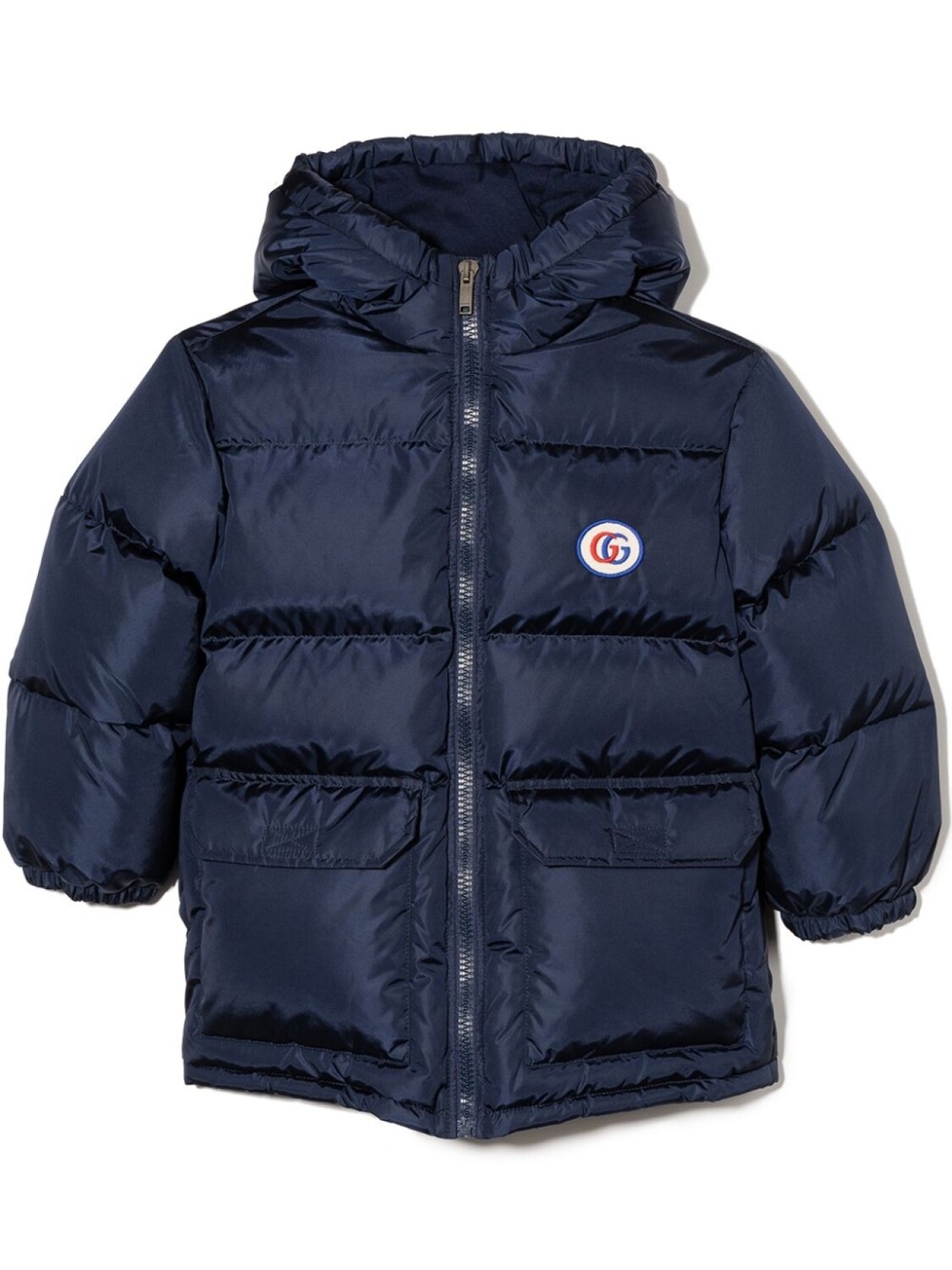 

Gucci Kids стеганый пуховик Double G, синий