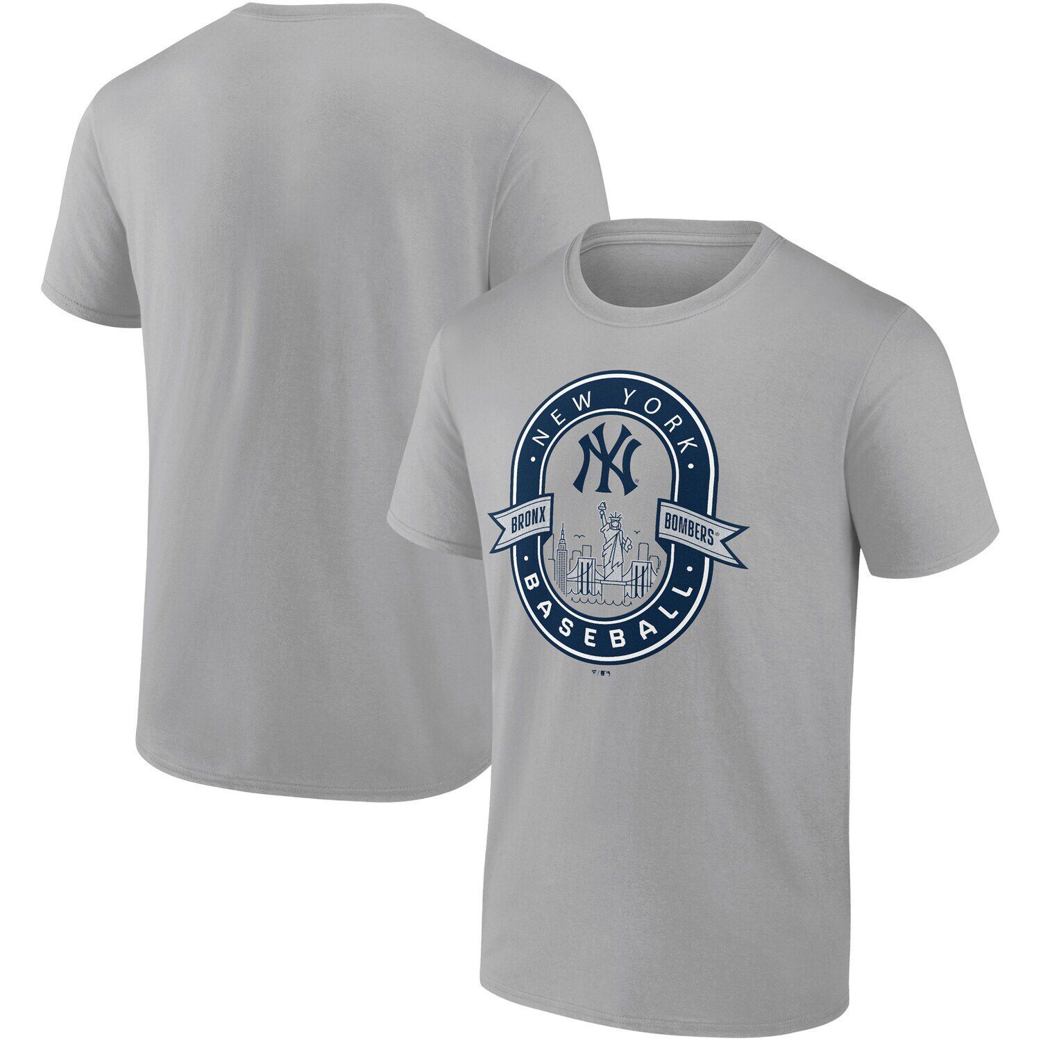 

Мужская серая футболка с логотипом New York Yankees Iconic Glory Bound Fanatics, Серый