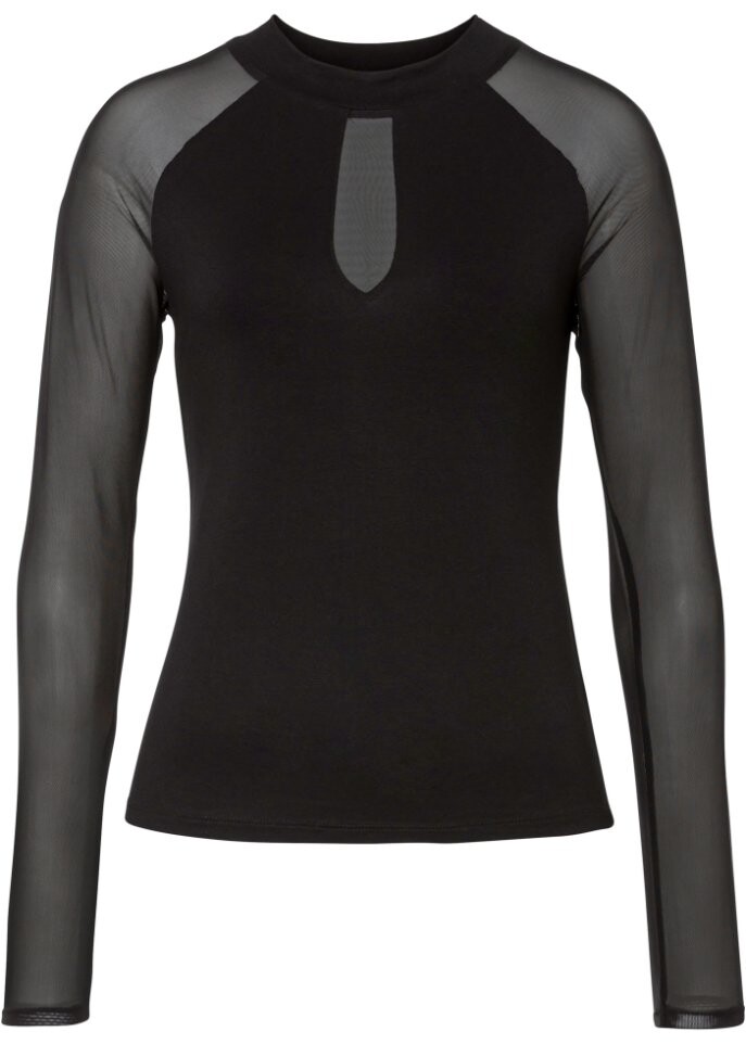 

Рубашка с длинным рукавом Bodyflirt Boutique, черный
