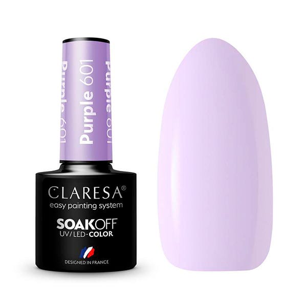 Фиолетовый полуперманентный лак для ногтей Claresa