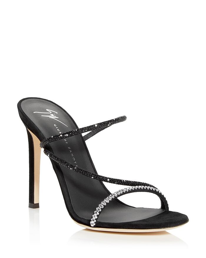 

Женские шлепанцы с украшением на высоком каблуке Giuseppe Zanotti