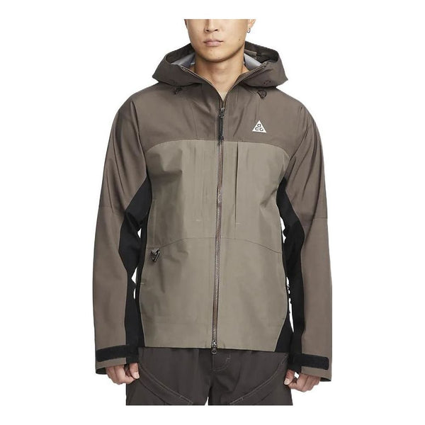 Куртка Nike ACG hooded zipped jacket 'Brown Grey', цвет ironstone