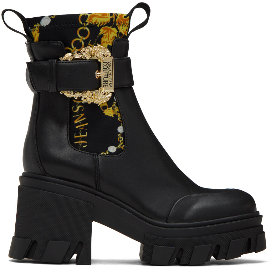 

Черно-золотые ботинки Sophie Versace Jeans Couture