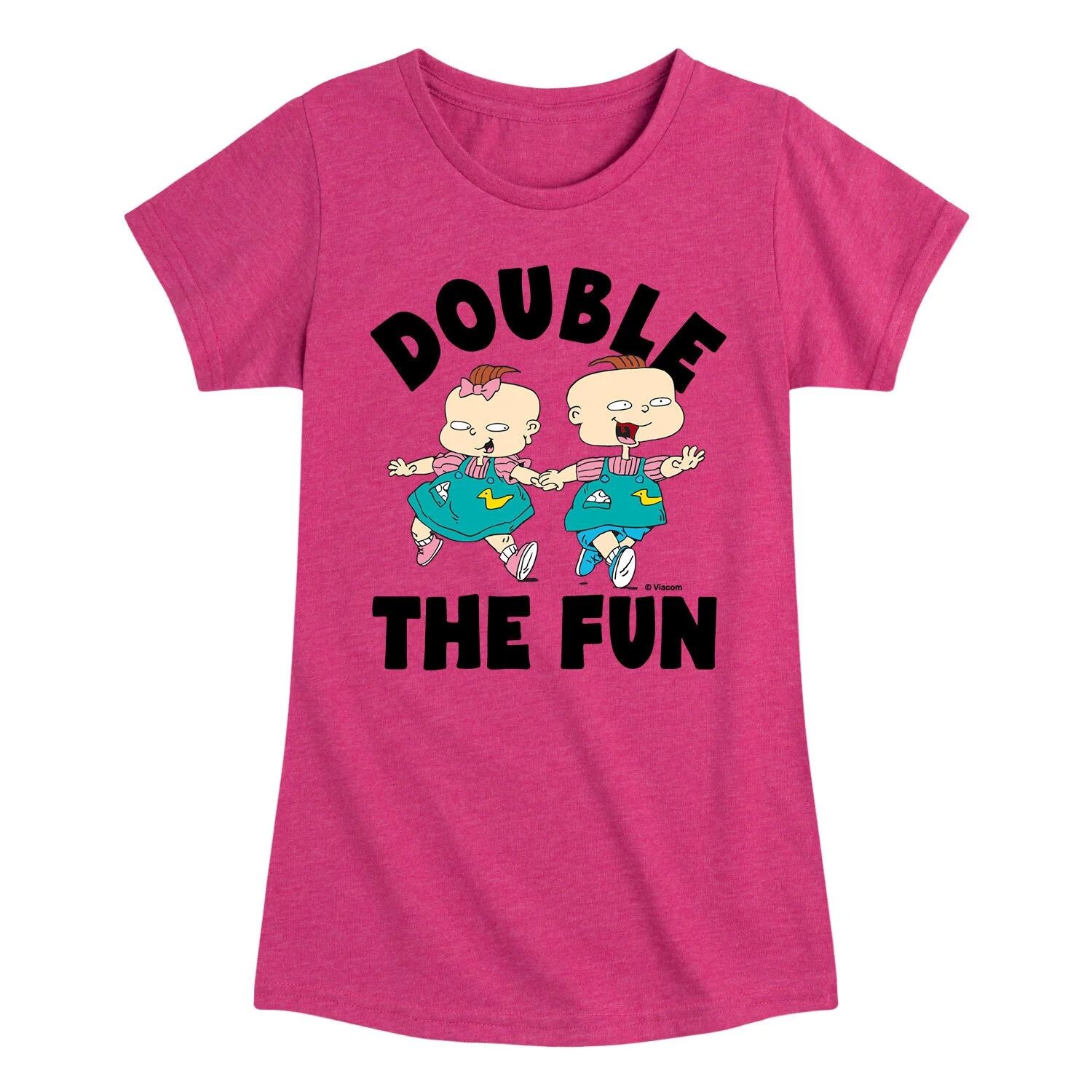 

Футболка Rugrats Double The Fun с рисунком для девочек 7–16 лет Nickelodeon