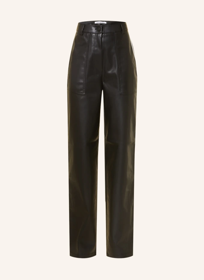 

Брюки под кожу Calvin Klein Jeans, черный