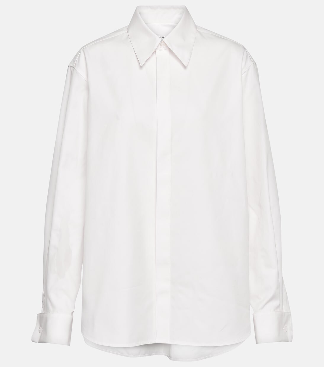 

Рубашка из хлопкового поплина Saint Laurent, белый