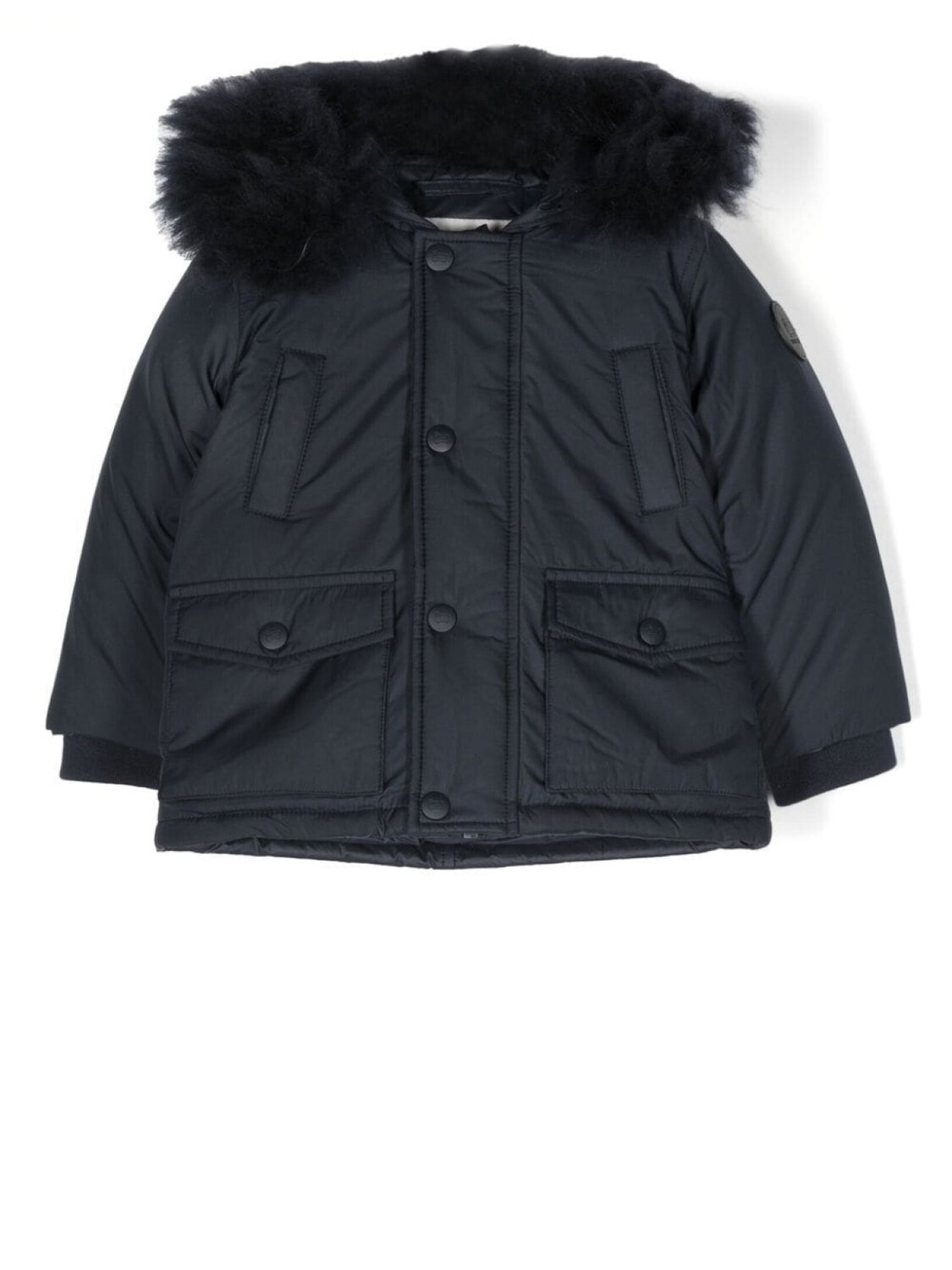 

Woolrich Kids пуховик с капюшоном, синий