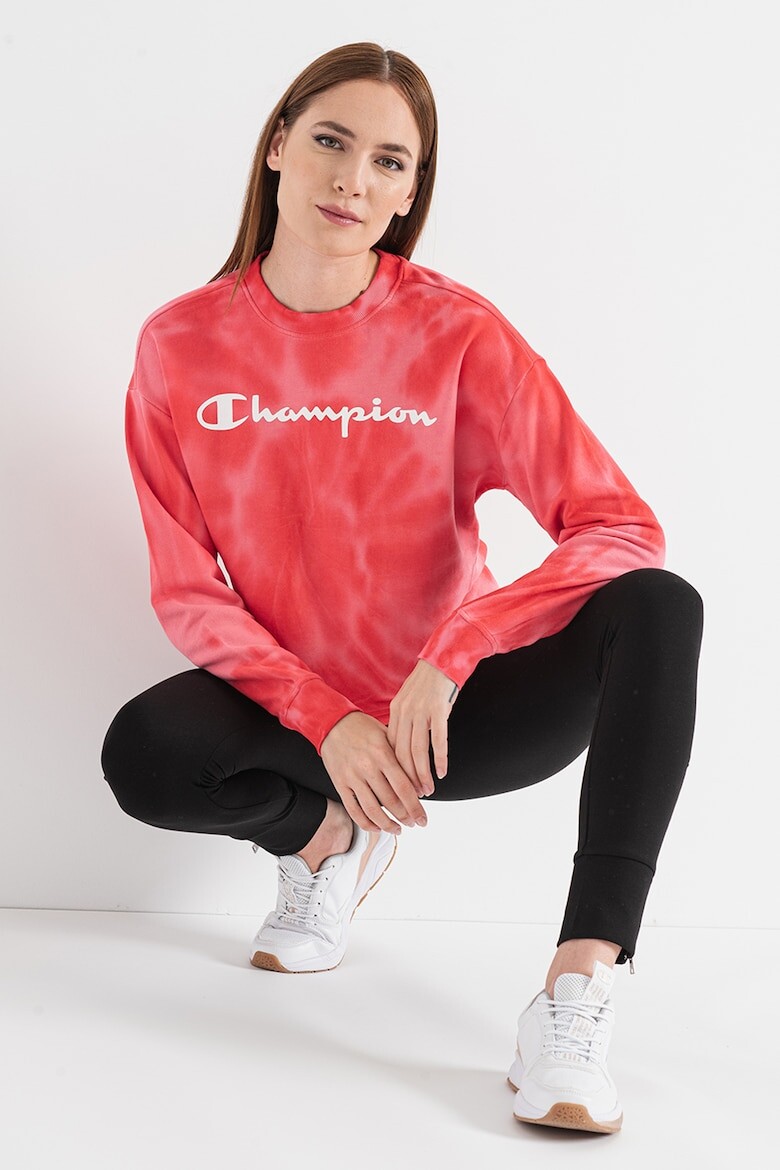 

Толстовка с узором и овальным вырезом горловины Champion, красный