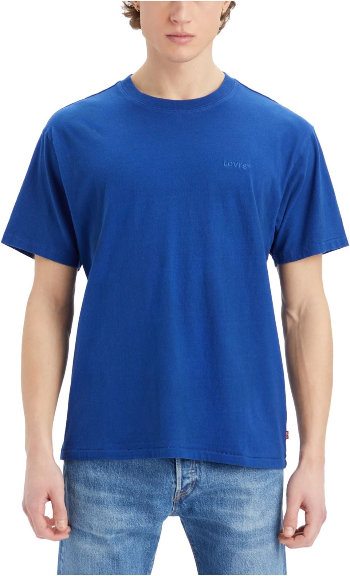weekend offender dakar garment dye cold weather Красная винтажная футболка с вкладками Levi's, цвет Sodalite Blue Garment Dye