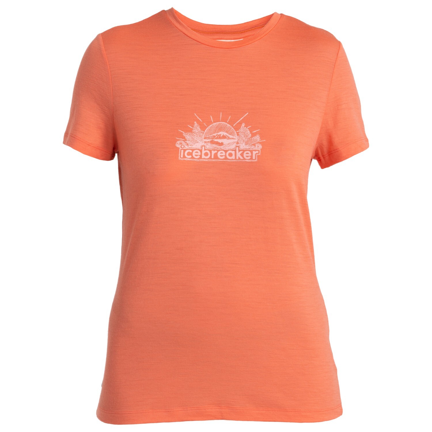 

Рубашка из мериноса Icebreaker Women's Tech Lite III S/S IB Grown Naturally, цвет Tang, Черный