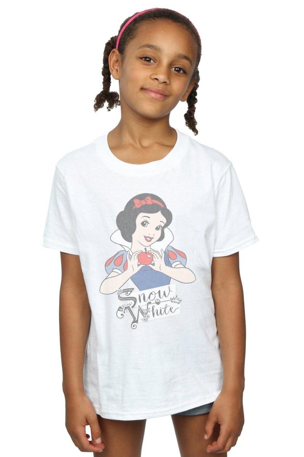 Хлопковая футболка Snow White Apple Disney Princess, белый