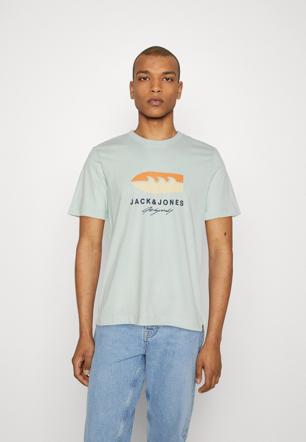 

Футболка с принтом Jack & Jones, светло-синий