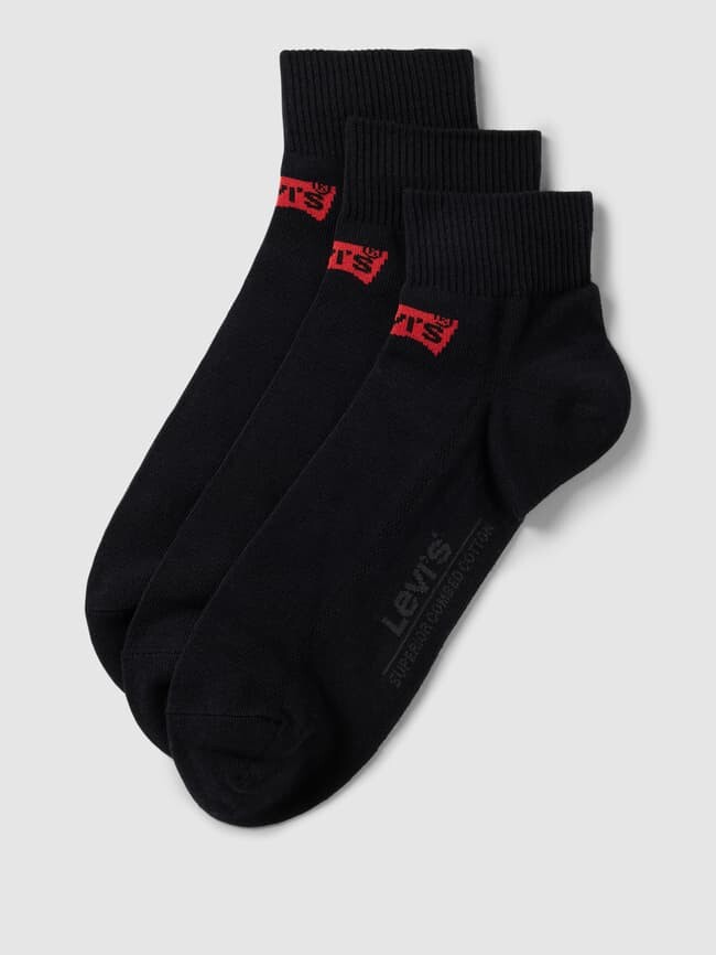 

Носки с лейблом в упаковке из 3 штук, модель "BATWING" Levi's, черный