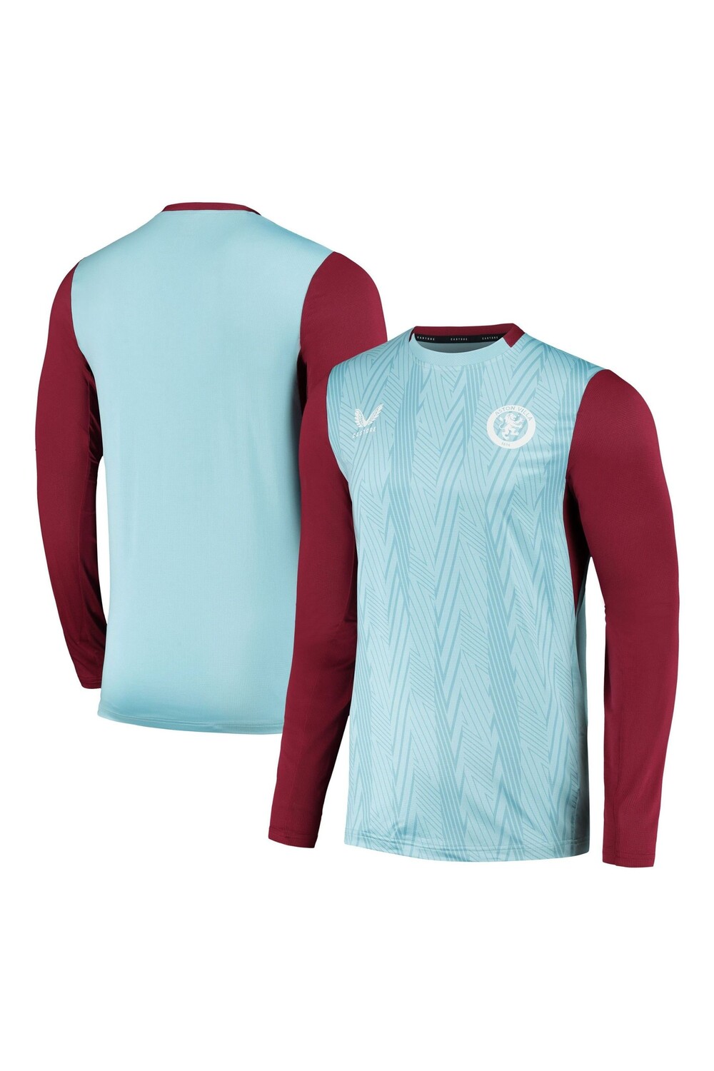 

Синяя тренировочная футболка с длинными рукавами Aston Villa Players Castore, синий