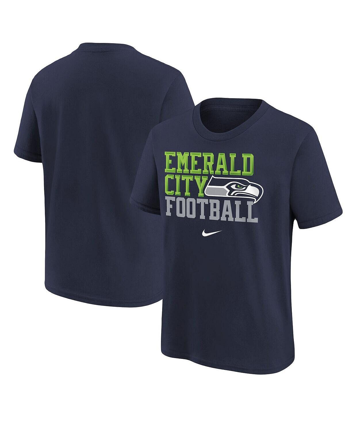 

Темно-синяя футболка Big Boys College Seattle Seahawks Hometown Collection Nike