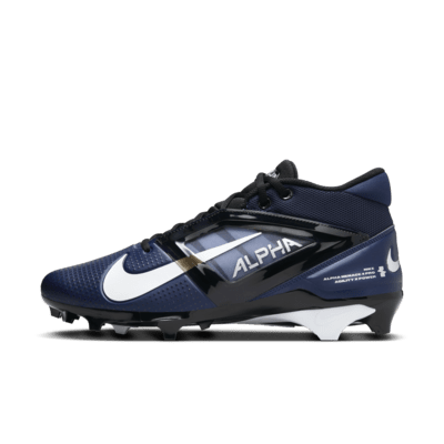 

Бутсы Nike Alpha Menace 4 Pro Football Cleats, цвет Midnight Navy/Metallic Silver/Obsidian/White