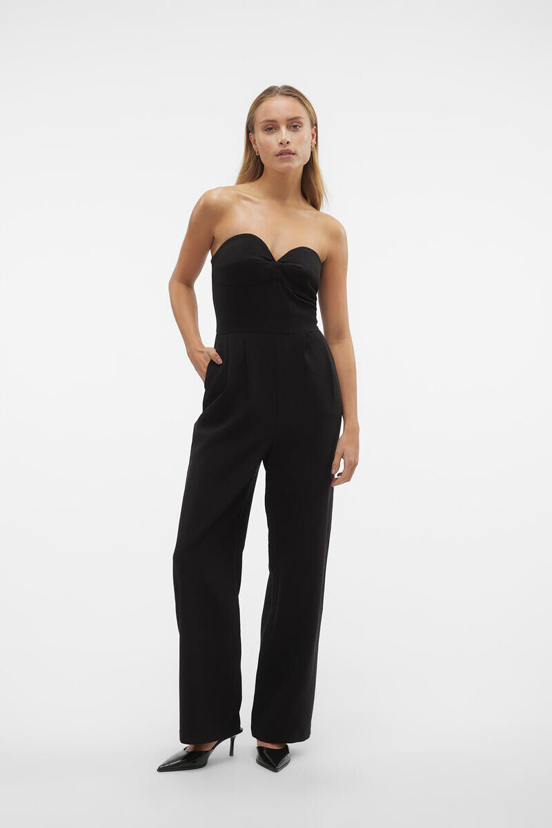 

Длинный комбинезон без бретелек Vero Moda, черный