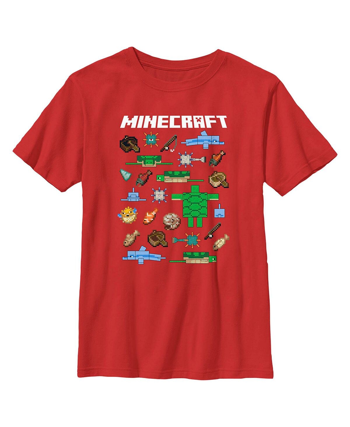 

Детская футболка Minecraft Fish and Mobs для мальчика Microsoft