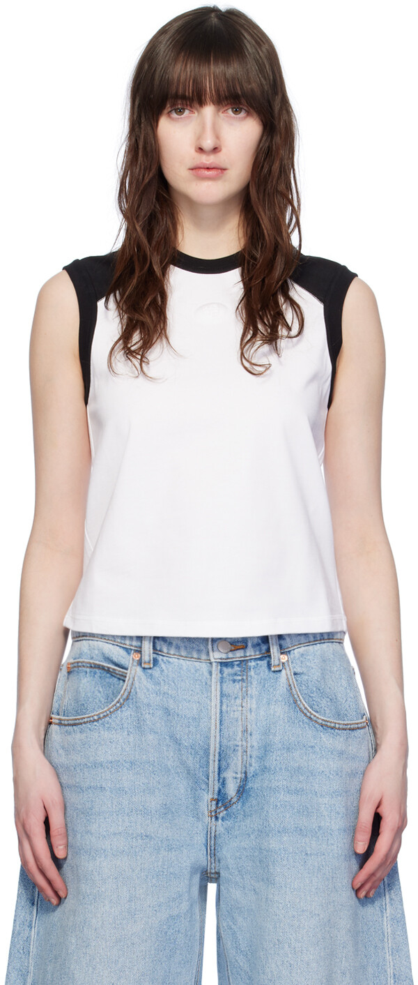 

Бело-черная футболка реглан Alexanderwang.T