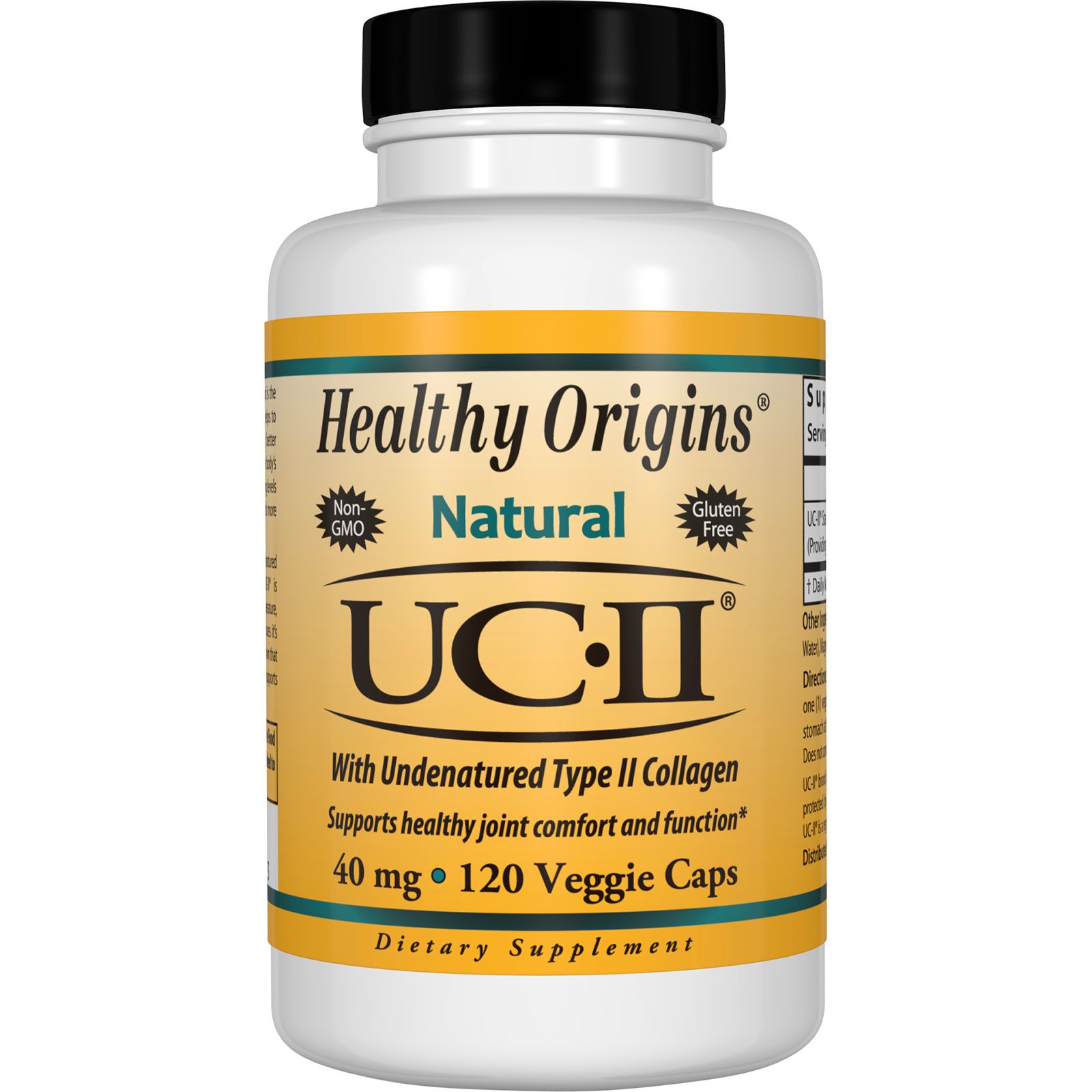 Healthy Origins UC-II с неденатурированным коллагеном типа II 40 мг 120 вегетарианских капсул