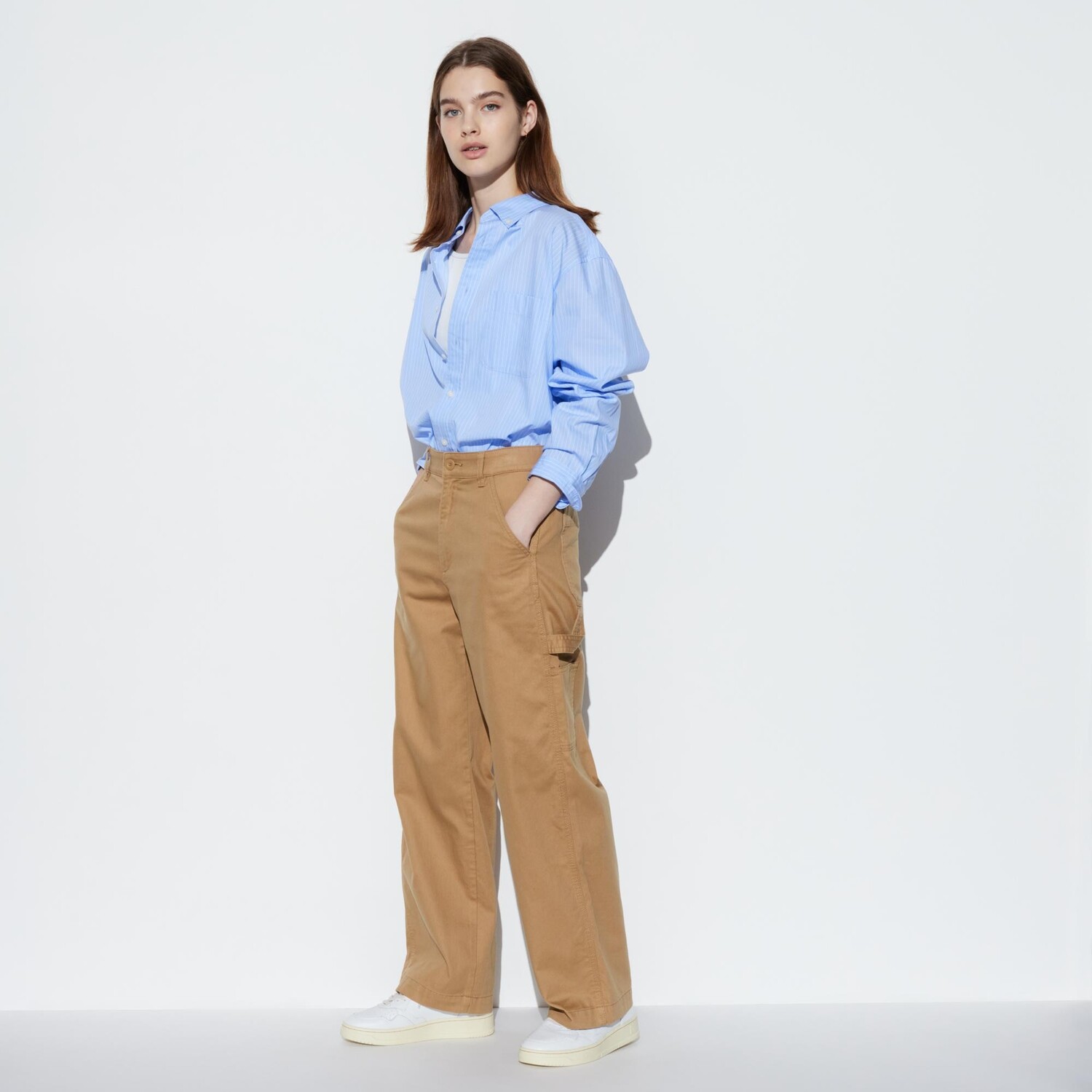 

Брюки UNIQLO эластичные, коричневый