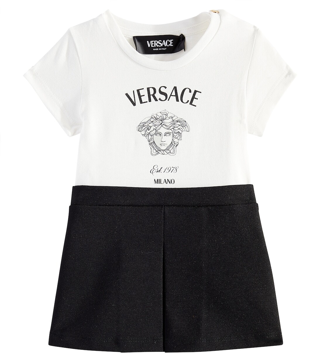 

Платье из хлопкового джерси Baby Medusa Milano Versace, белый