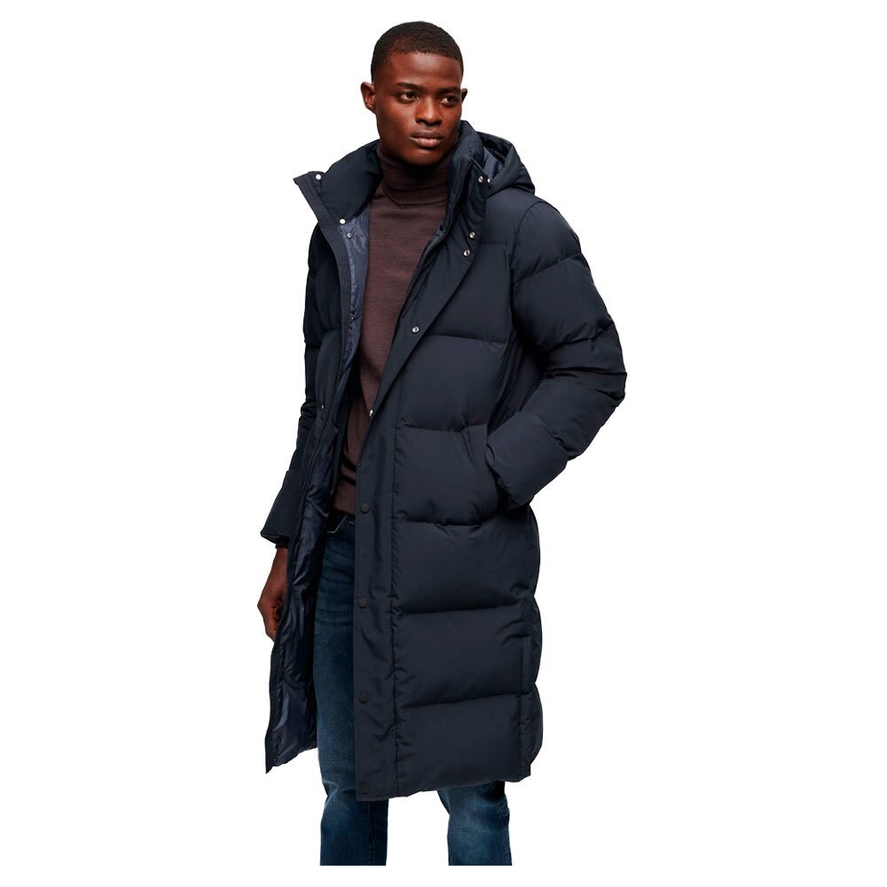 

Пуховик Superdry Longline, синий