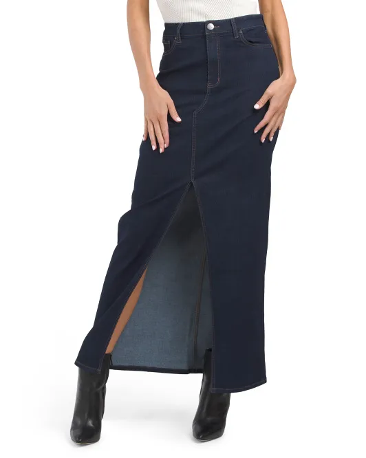 

Юбка макси с высоким разрезом спереди 1822 Denim, синий