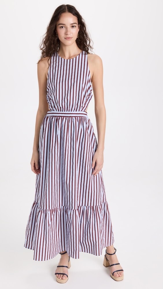 

Платье макси English Factory Stripe, синий