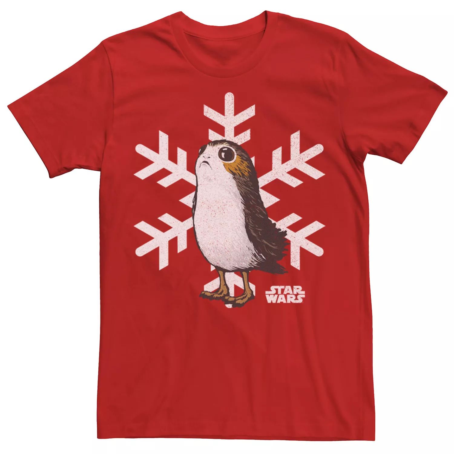 цена Мужская праздничная футболка Porg Snowflake Star Wars