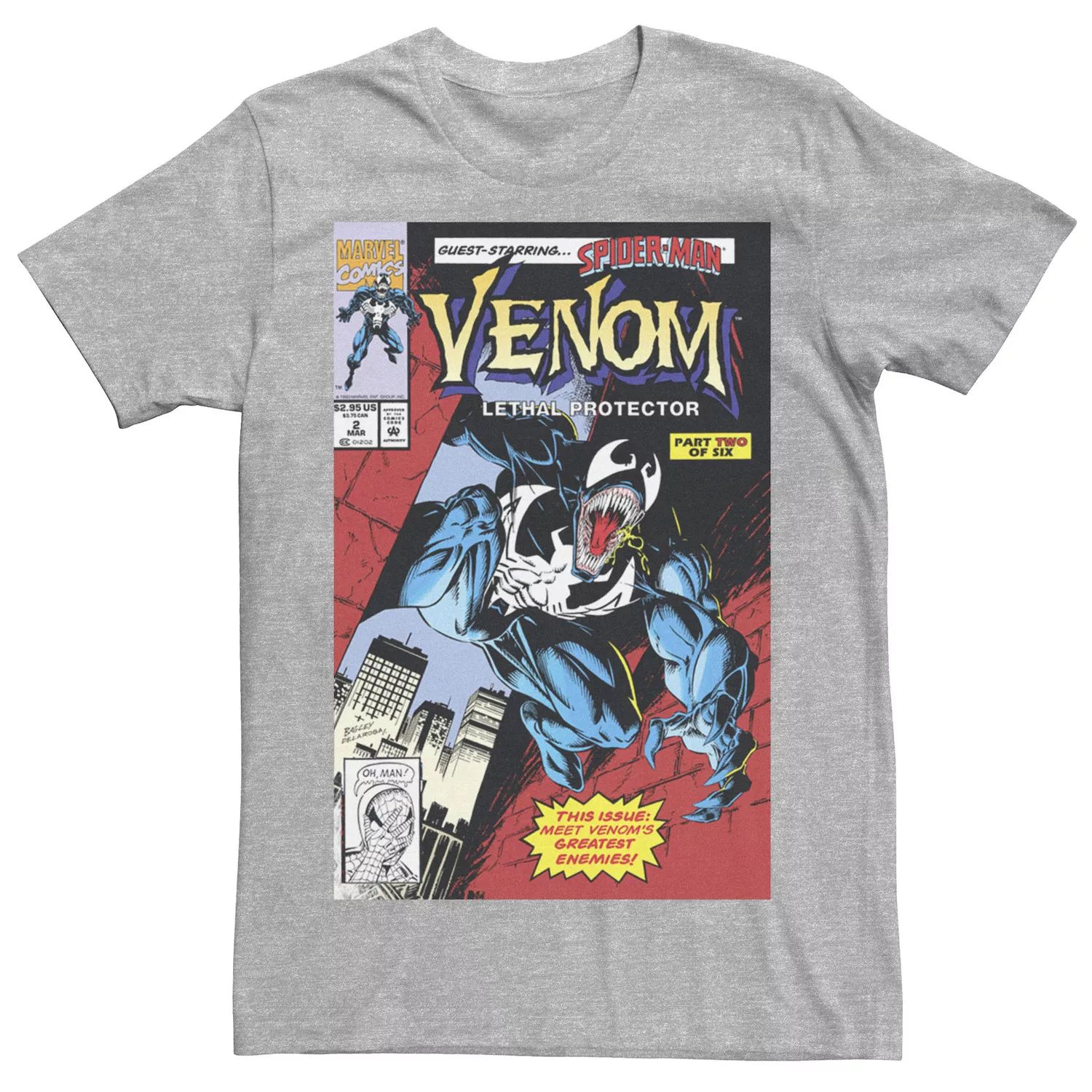 Мужская футболка Venom Lethal Protector в стиле ретро с комиксами Marvel