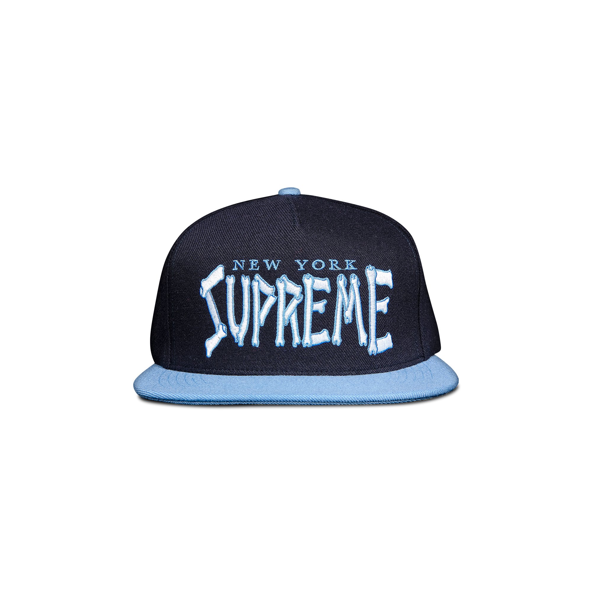 5-панельный логотип Supreme Bones, темно-синий пятипанельный логотип supreme bones черный