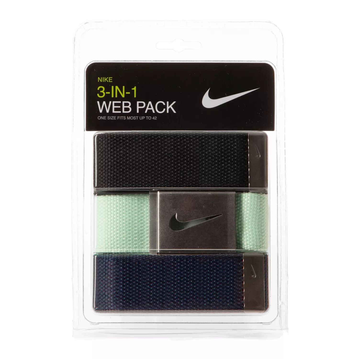 

Мужской комплект из трех хлопковых ремней Nike из ткани Web