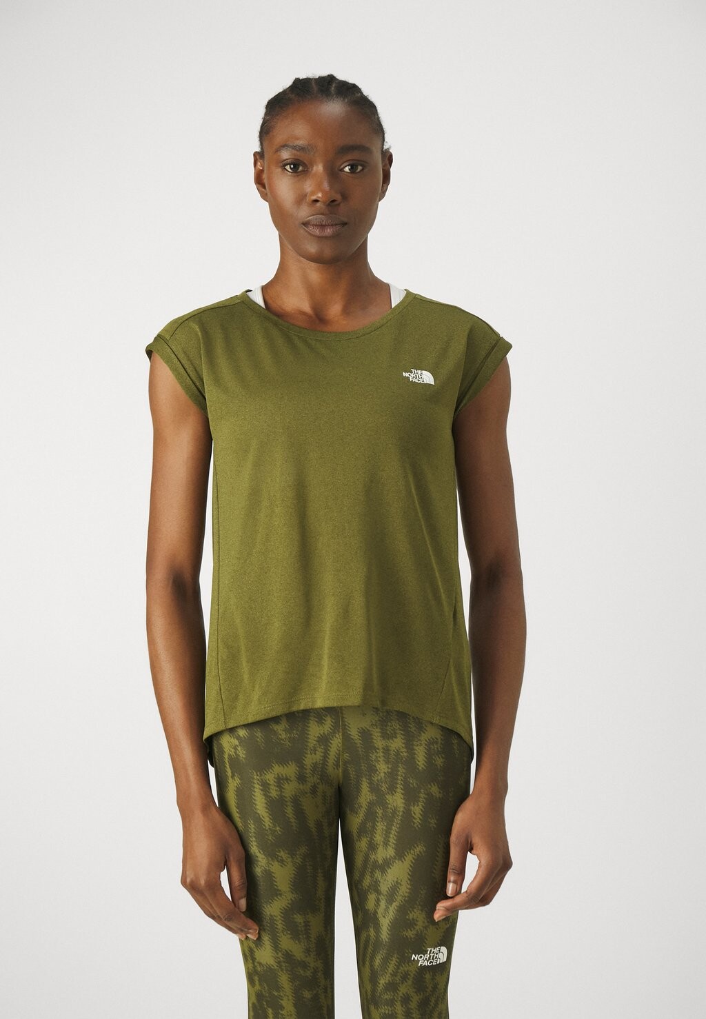 

Футболка с принтом Tanken Tank The North Face, цвет forest olive dark heather
