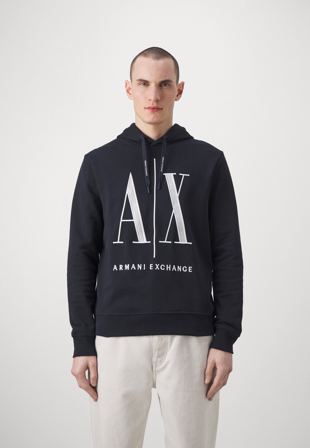 

Толстовка с капюшоном Armani Exchange, темно-синий