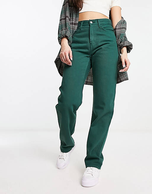 

Зеленые джинсы с завышенной талией Carhartt WIP noxon