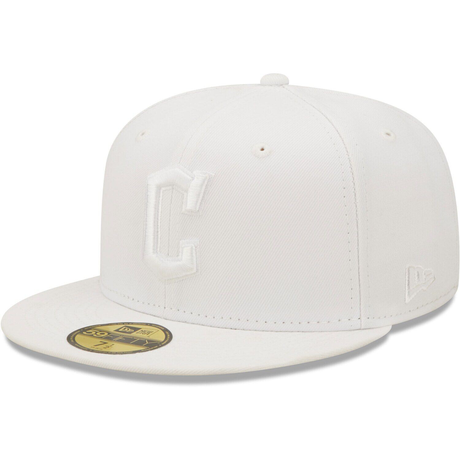 

Мужская приталенная кепка New Era Cleveland Guardians White on White 59FIFTY