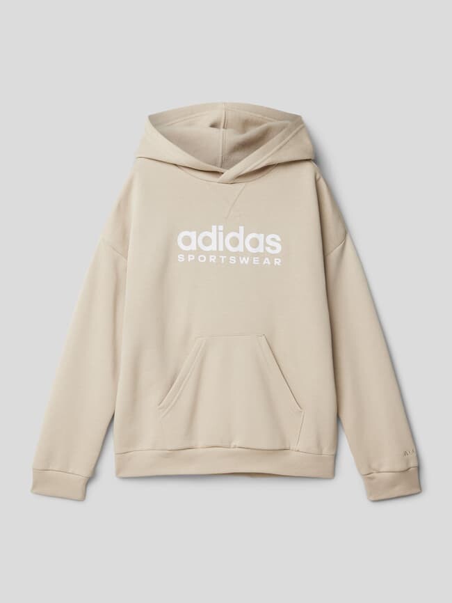 

Толстовка с принтом этикетки ADIDAS SPORTSWEAR, бежевый