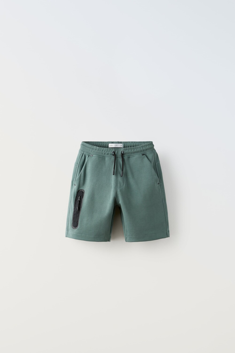 

Спортивные шорты с молнией Zara, темный хаки