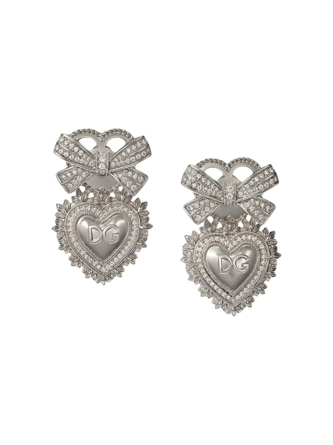 

Серьги Devotion из белого золота с бриллиантами Dolce & Gabbana, серебряный