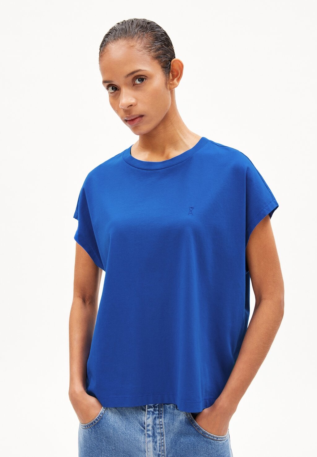 

Футболка базовая INAARA ARMEDANGELS, цвет dynamo blue