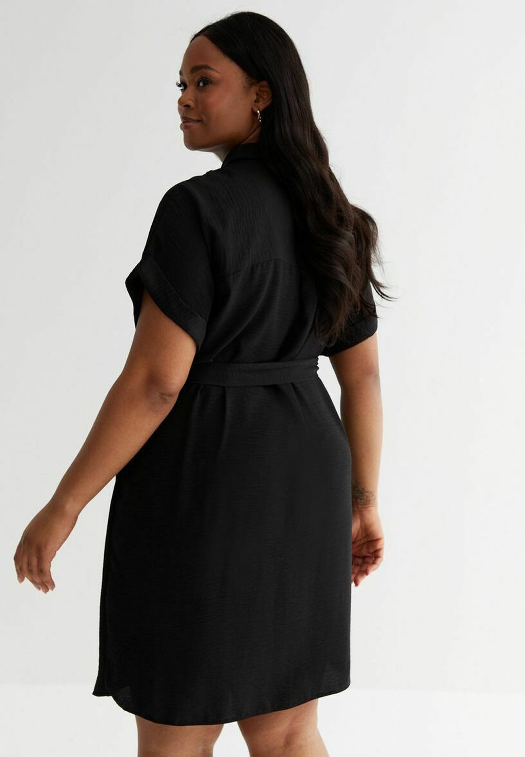 Платье-рубашка New Look, черный платье new look 40 42 размер