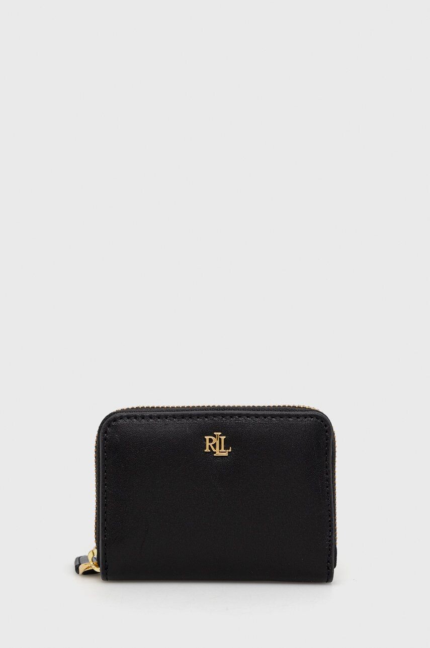 

Кожаный кошелек Lauren Ralph Lauren, черный