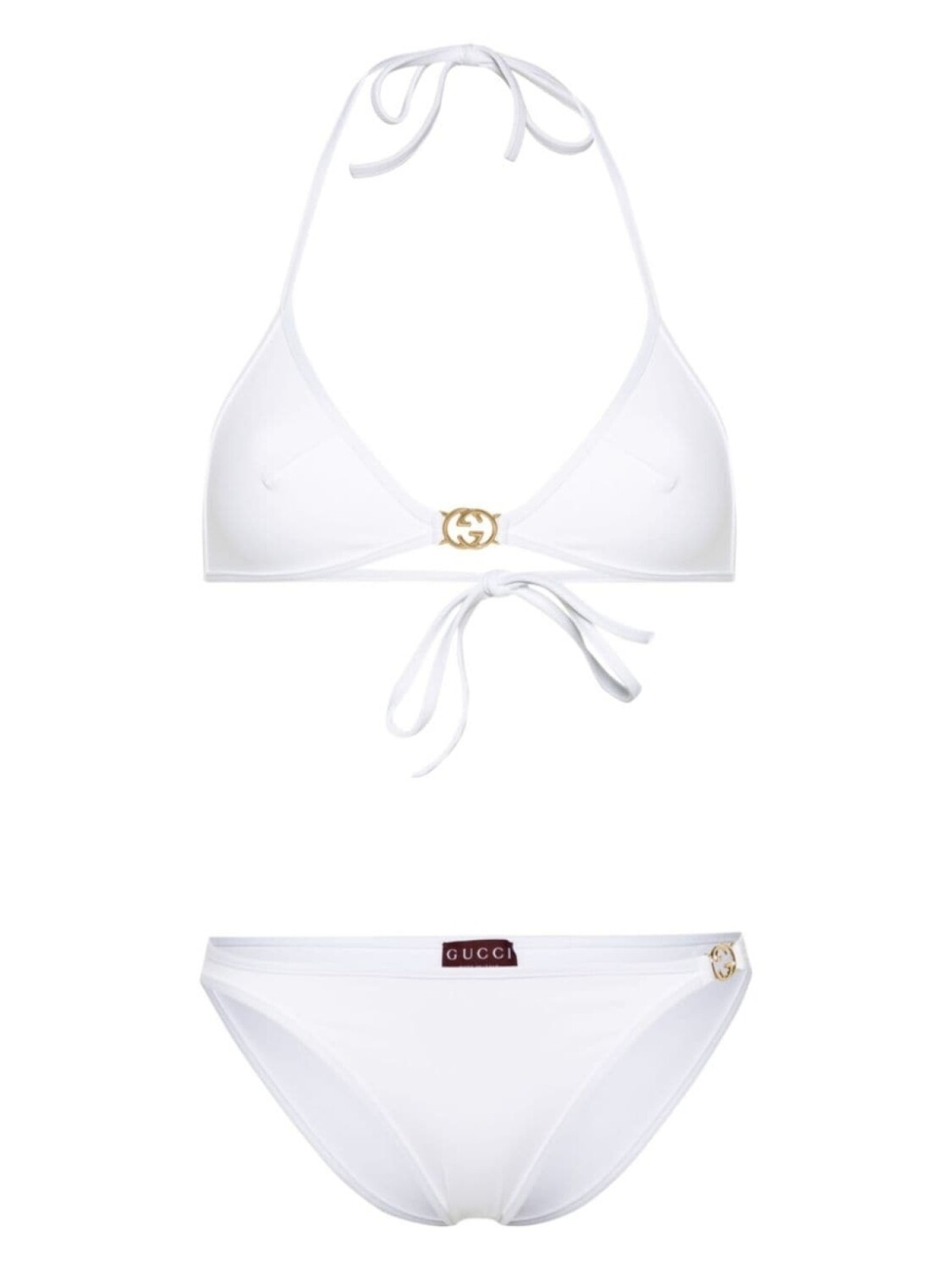 

Gucci бикини с логотипом Interlocking G, белый