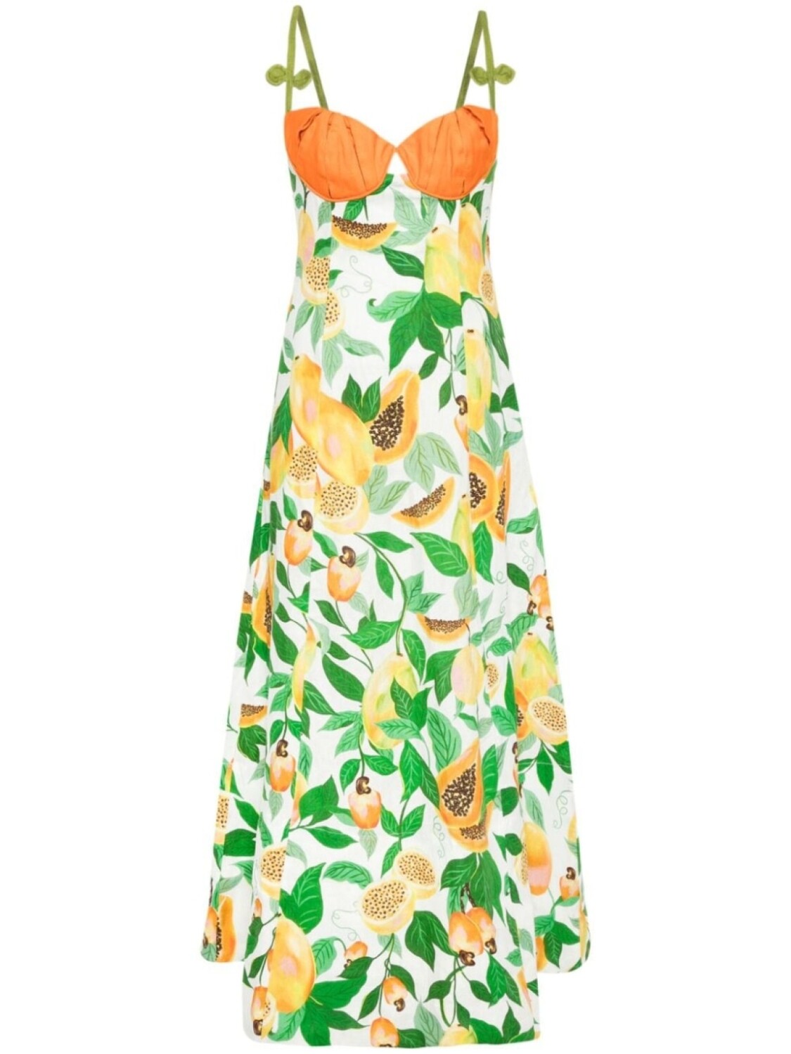 

Платье макси Papaya Salad Scarf FARM Rio, зеленый
